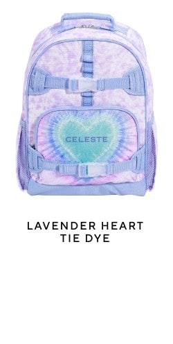 Mackenzie Lavender Heart Tie-Dye Backpack
