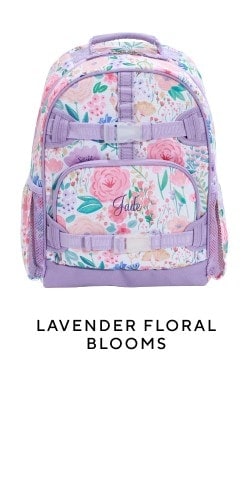 Mackenzie Lavender Floral Blooms Backpack