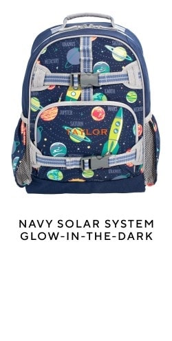 Mackenzie Navy Solar System Glow-in-the-Dark Backpack