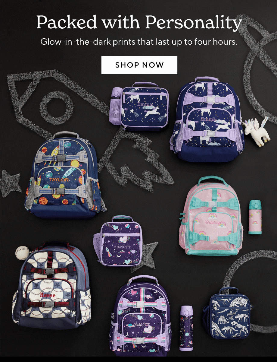 Packed With Personality Glow-in-the-dark prints that last up to four hours. Shop Now