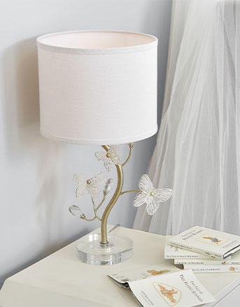 Monique Lhuillier Crystal Butterfly Table Lamp