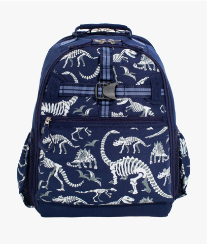 Side-facing image of Mackenzie Adaptive Backpack in Dino Bones