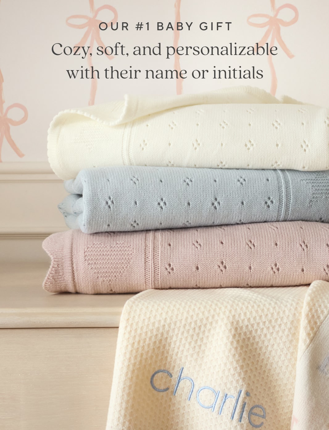 Cozy, soft and personalizable with their name or initials.