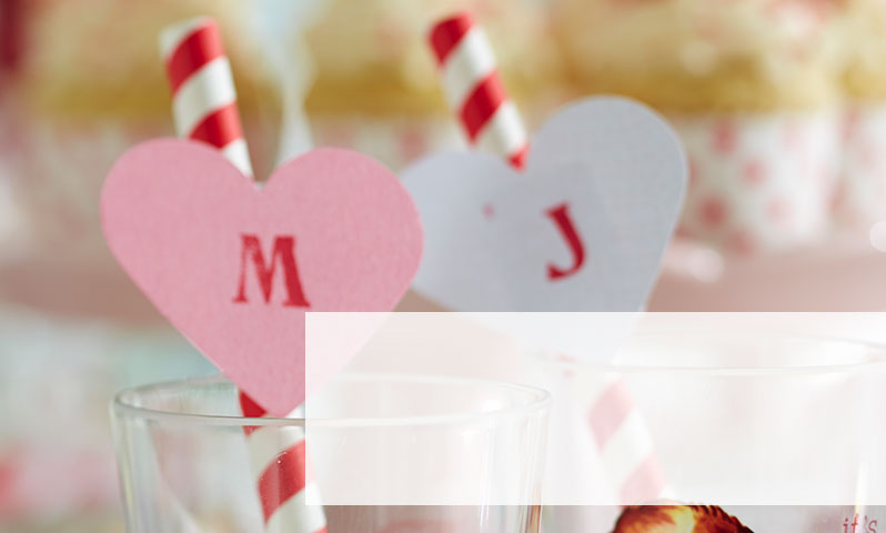 Personalized Heart Straws