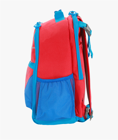 Side-facing image of Mackenzie Adaptive Backpack in Marvel's Spider-Man print.