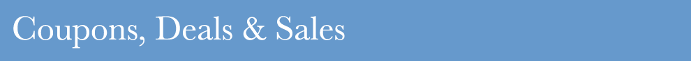 Coupons, Deals & Sales