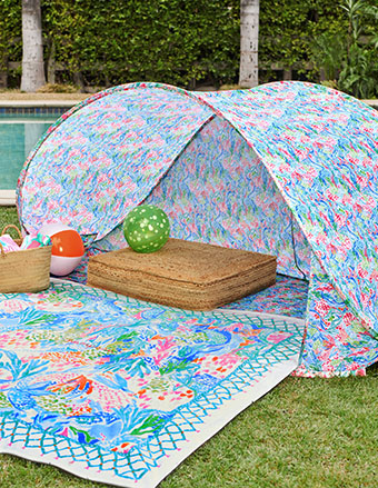 Lilly Pulitzer Mermaid Cove Sunshade