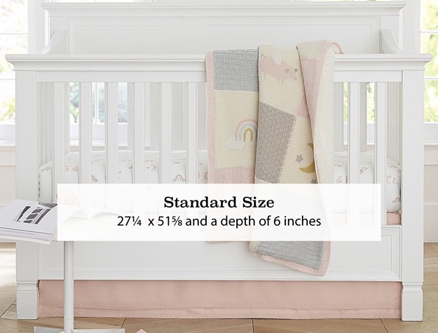 standard crib sheet measurements