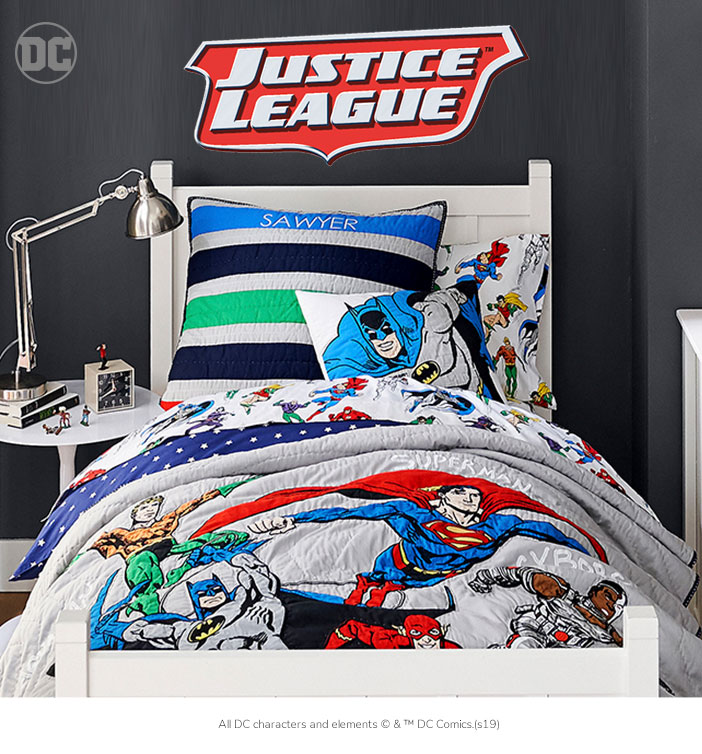 dc comics crib bedding