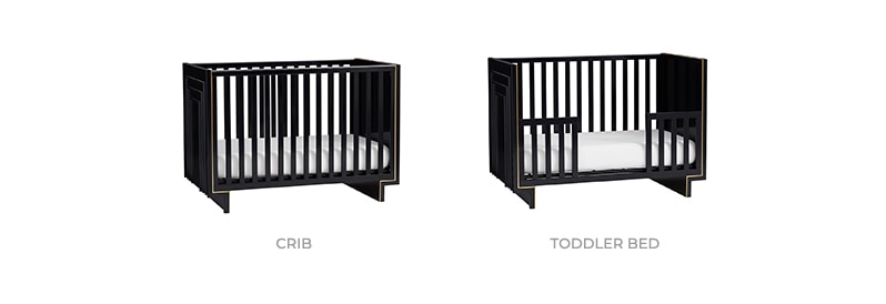 Pottery barn art deco crib online