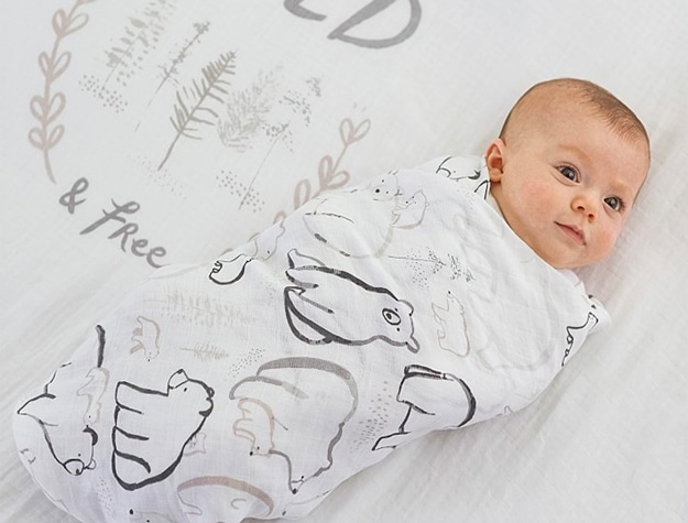 Bear Muslin Swaddle Set