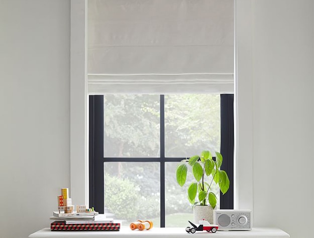White cordless window shade