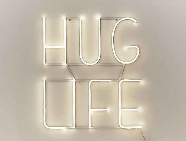 hug life neon led wall light