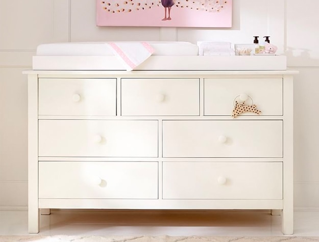 White dresser in nursery