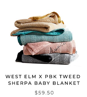 Elm x PBK Tweed Sherpa Baby Blanket