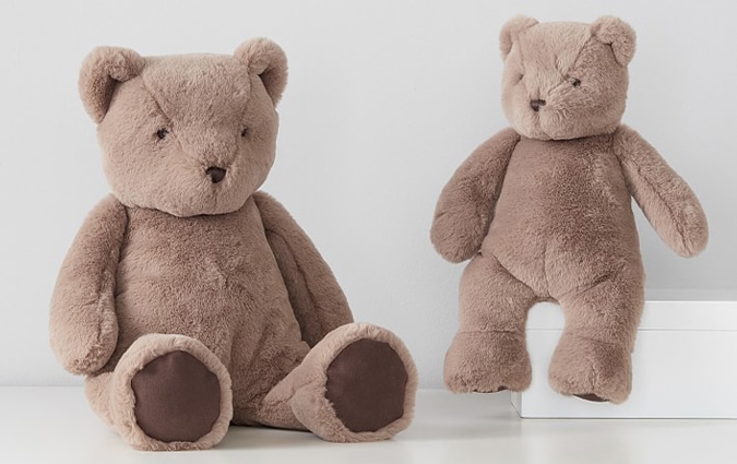 Two light brown plush bear stuffed animals