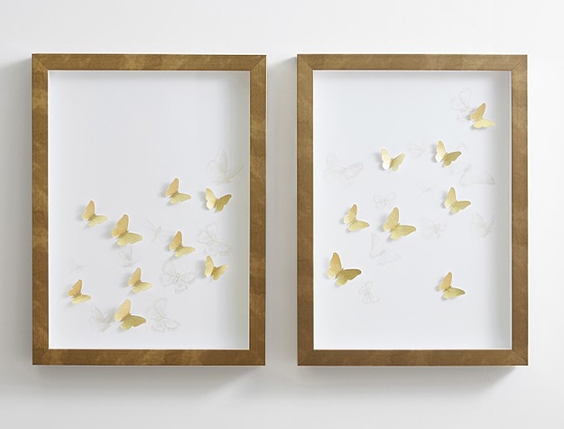 Butterfly diptych wall art.