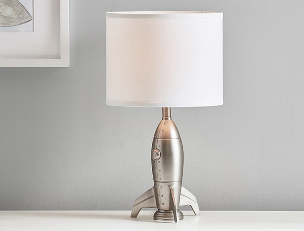 Rocketship table kids lamp.