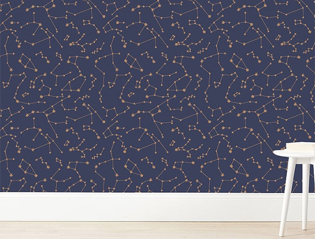Navy Tempaper Constellations Wallpaper.