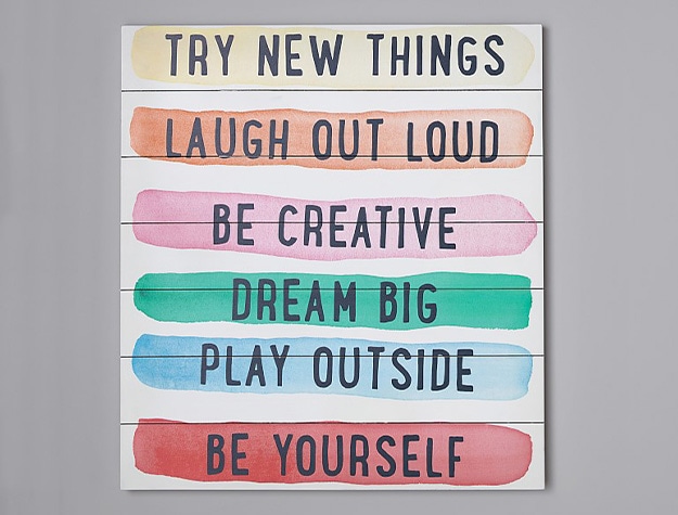 Try new things wall art.