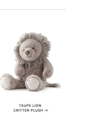 Taupe Lion Critter Plush