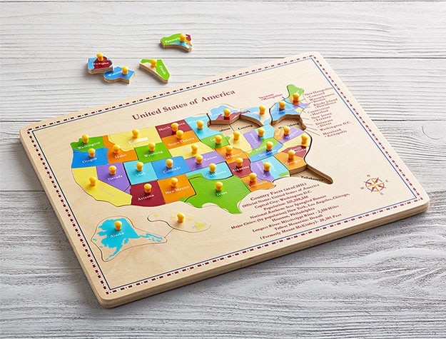 Wooden United States of America puzzle.