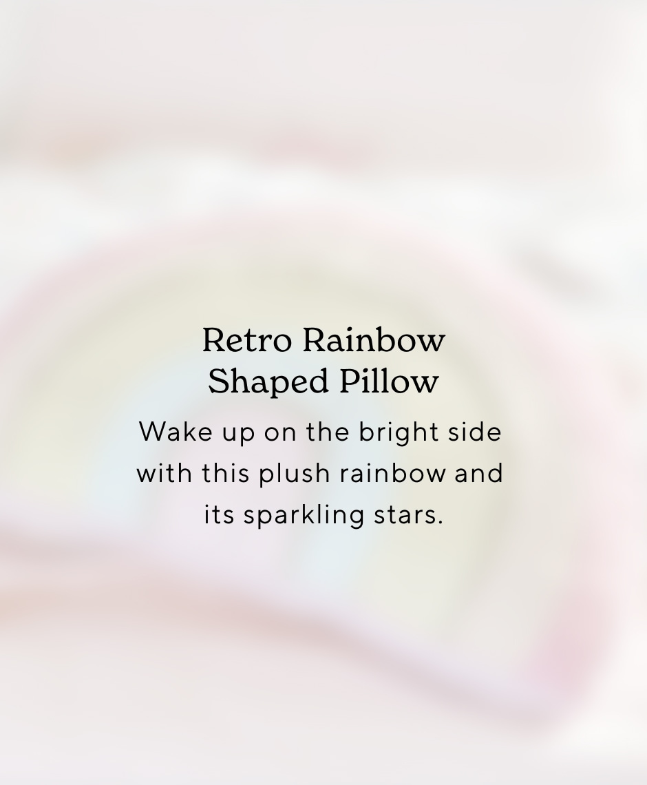 Retro Rainbow Shaped Pillow