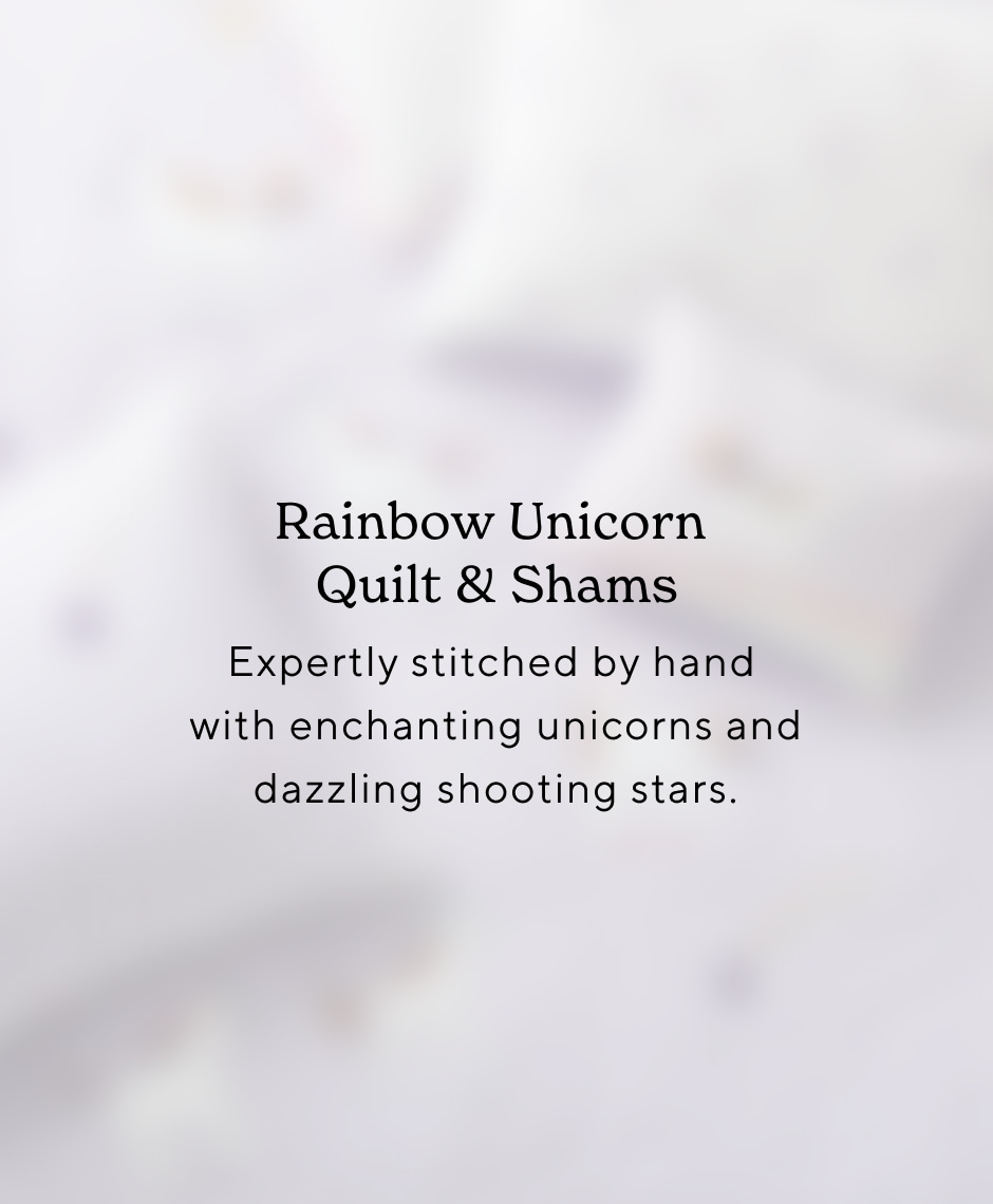 Rainbow Unicorn Quilt & Shams