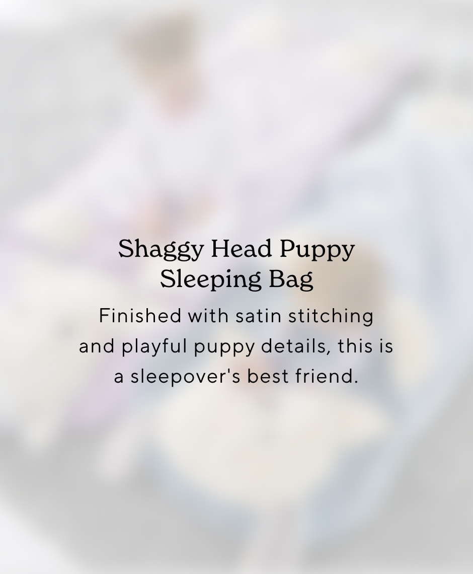 Shaggy Head Puppy Sleeping Bag