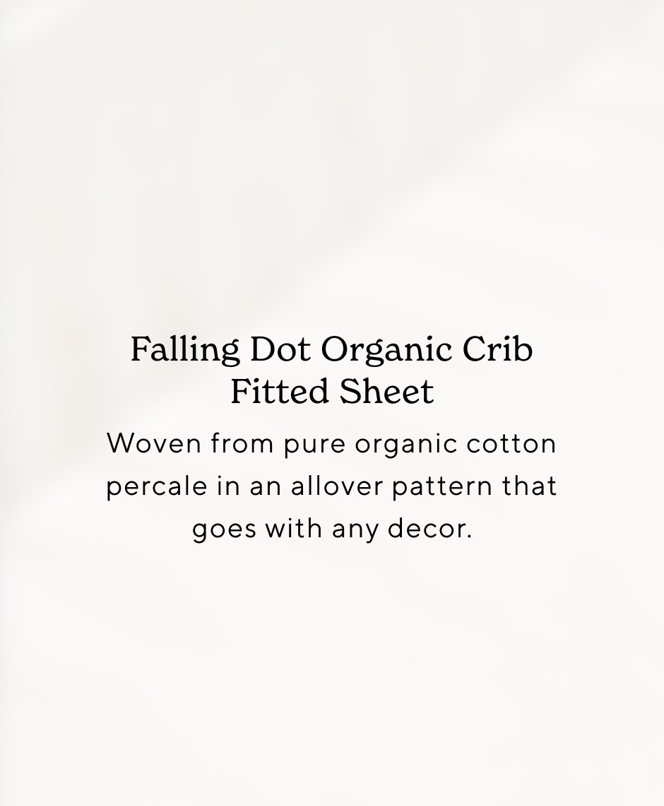 Falling Dot Organic Crib Fitted Sheet