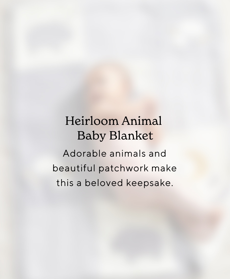 Heirloom Animal Baby Blanket