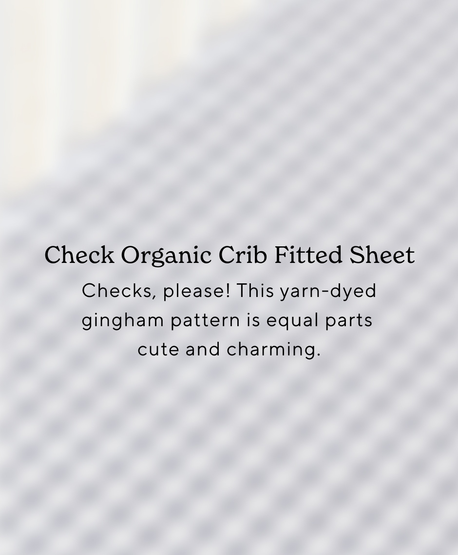 Check Organic Crib Fitted Sheet