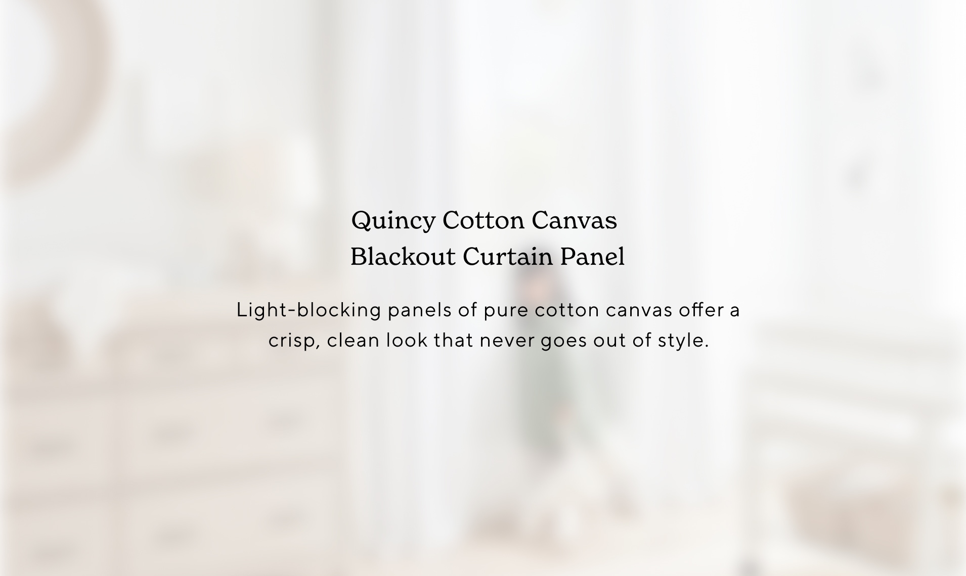 Quincy Cotton Canvas Blackout Curtain Panel