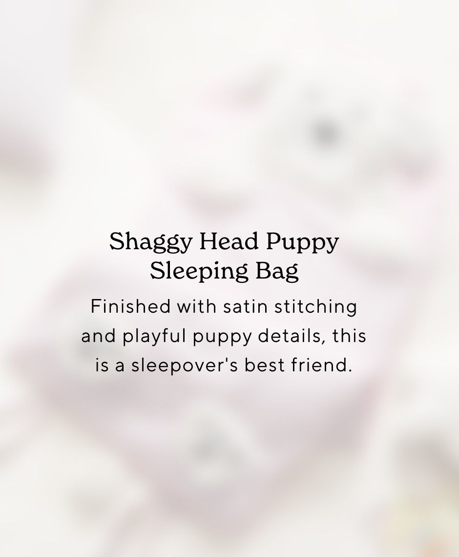 Shaggy Head Puppy Sleeping Bag