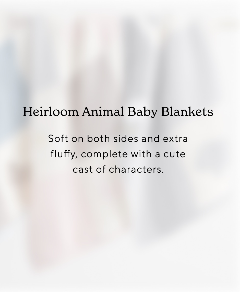 Heirloom Animal Baby Blankets