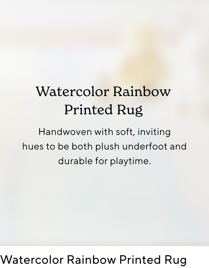 Watercolor Rainbow Printed Rug