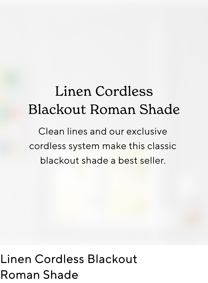 Linen Cordless Blackout Roman Shade