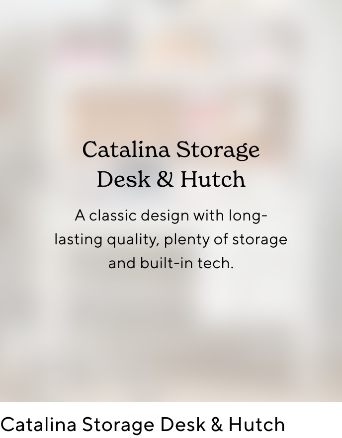 Catalina Storage Desk & Hutch