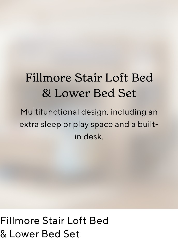 Fillmore Stair Loft Bed & Lower Bed Set