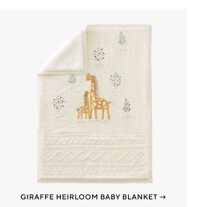 Giraffe Heirloom Baby Blanket