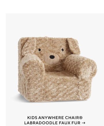 Kids Anywhere Chair, Labradoodle Faux Fur