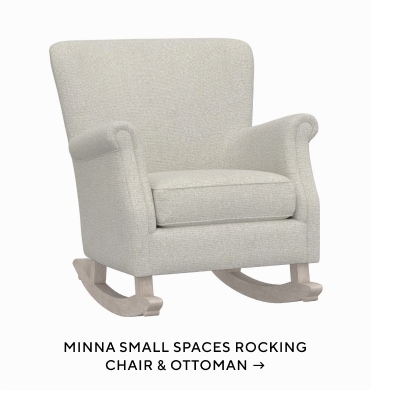 Minna Small Spaces Rocking Chair & Ottoman