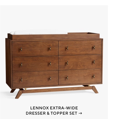 Lennox Extra-Wide Dresser & Topper Set