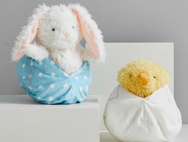 Plush Easter bunny and chick