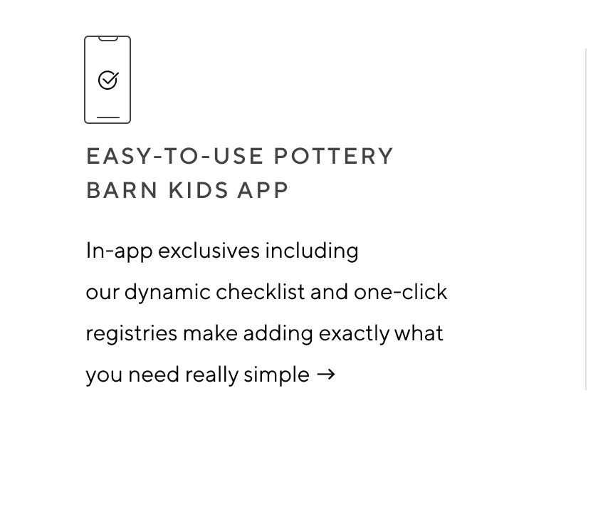 Pottery Barn Kids App