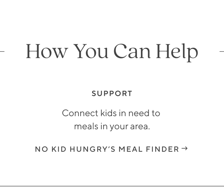 No Kid Hungry's Meal Finder