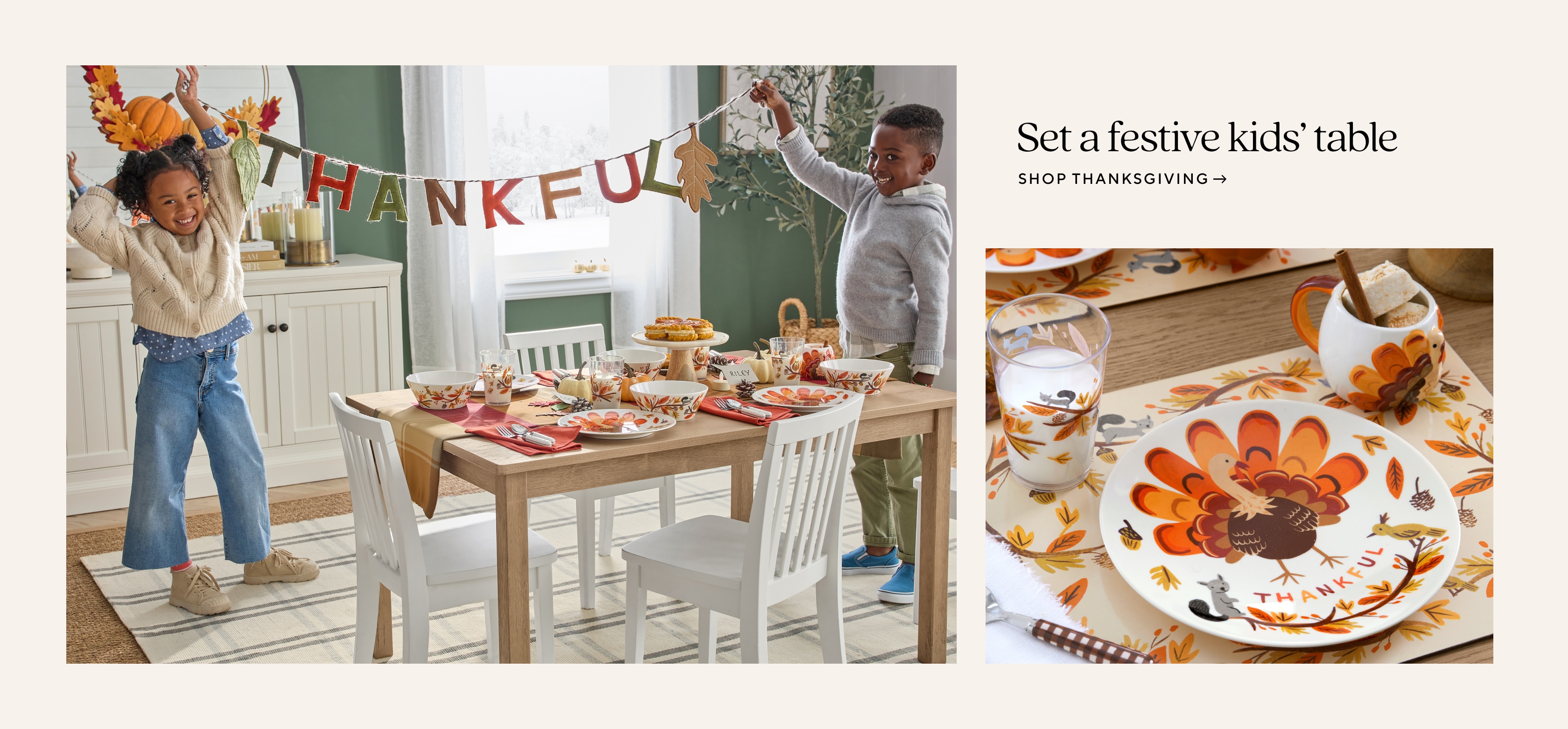 Set a Festive Kids' Table: Shop Thanksgiving