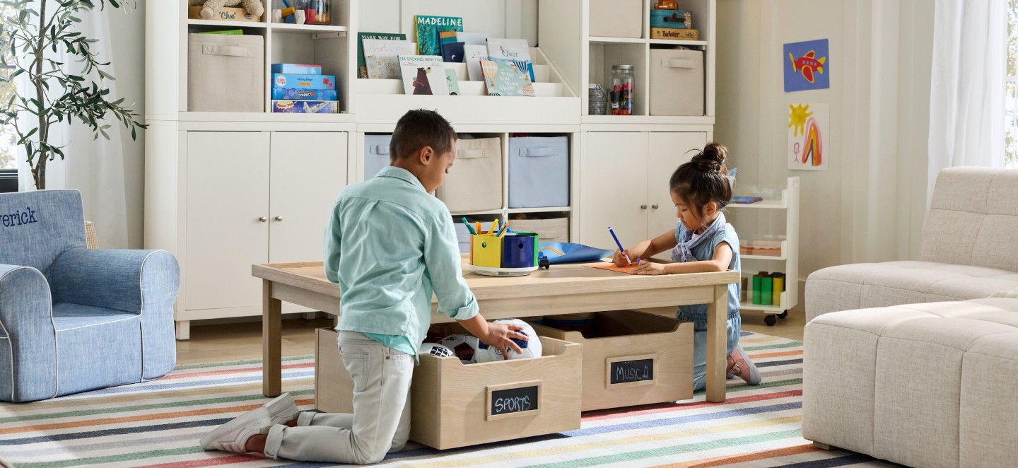 Two children playing