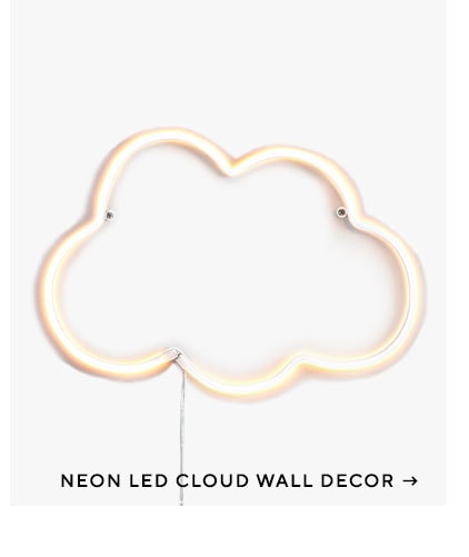 Neon LED Cloud Wall Decor
