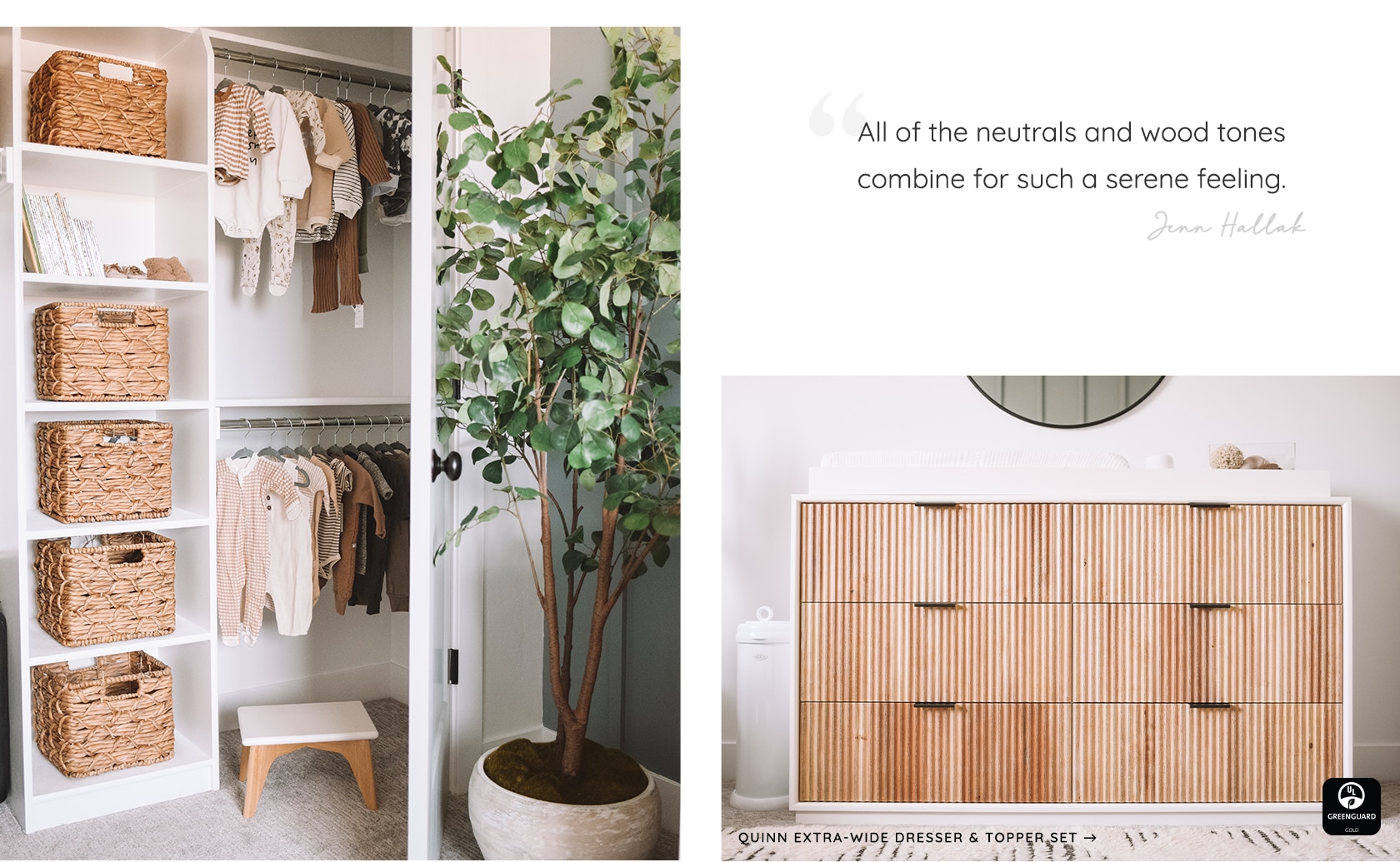 Quinn Extra-Wide Dresser & Topper Set